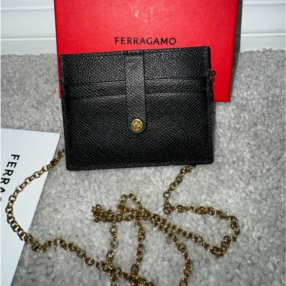Salvatore Ferragamo Card Case with Crossbody 💛🖤 - Picture 5 of 6